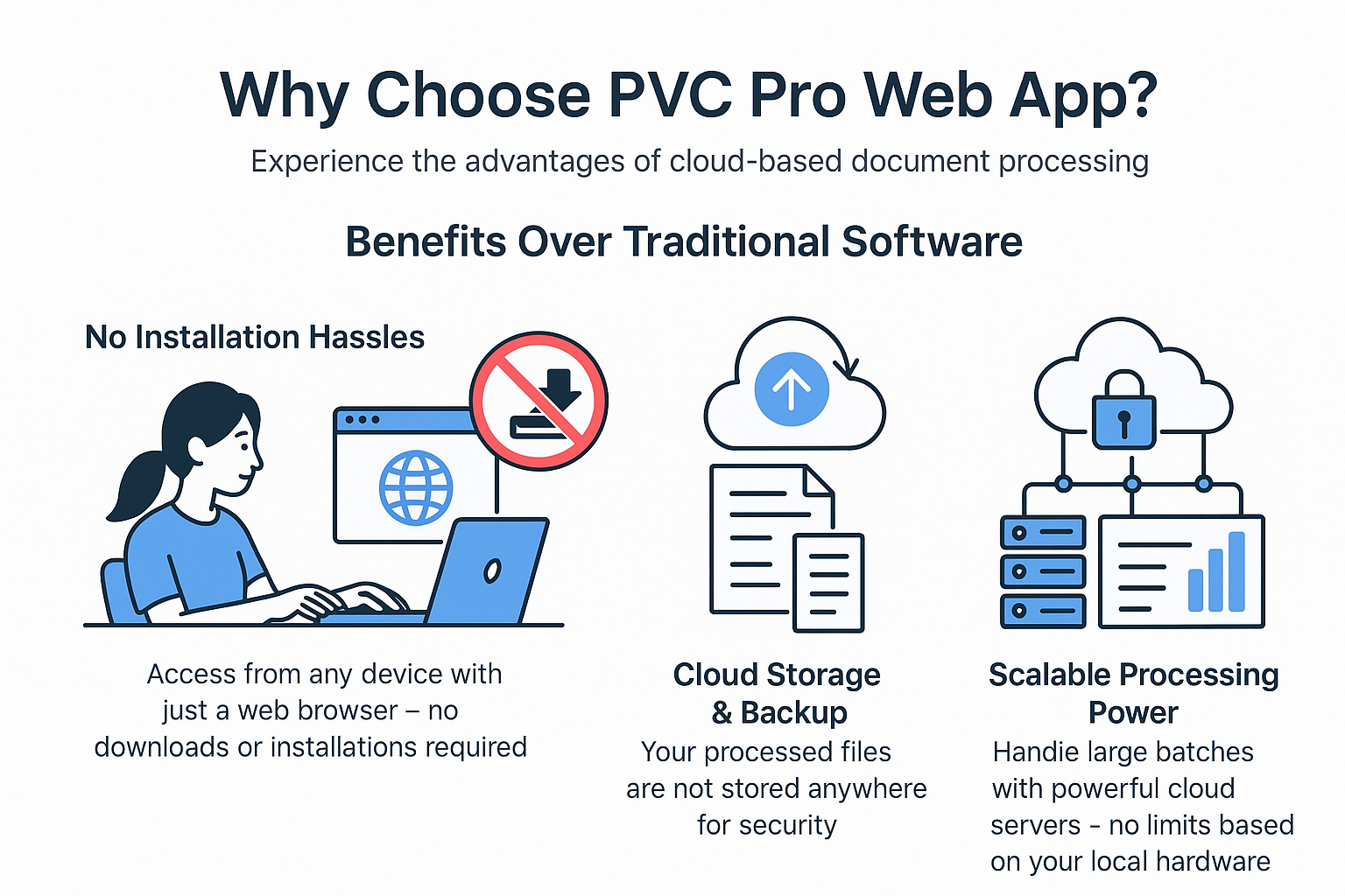 Web app benefits illustration